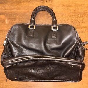 Kenneth Cole Bag with Beautiful Braided Leather Handles. Approx. 17” x 13” x 6”